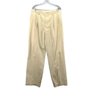 Mens Nautica Rigger Pants Size 34x32 Tan Chino Pockets 100% Cotton